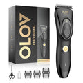 Hair Clippers for Men, Cordless Hair Clipper Kit, Adjustable 4 Length Setting, 2-Speed Settings, Replaceable Ceramic Blade Heads, Rechargeable Hair Clippers for Family (Black)