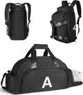 Birthday Gifts for Boys Teens, Initial Gym Bags with Shoe Compartment, Dance Bag for Girls, Monogram Kid Overnight Bags, Carry on Travel Duffel-Perfect for Sport Gymnastics (Letter A)