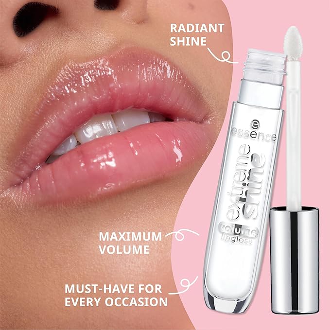 essence | Extreme Shine Volume Lipgloss Gift Set | 4 Shades in 1 Set | Stocking Stuffer for Beauty Lovers | Vegan & Cruelty Free | Free from Gluten, Parabens, Preservatives, Oil