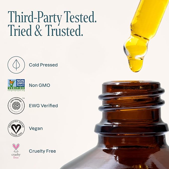 Cliganic Pure Vitamin E Oil for Skin, Scars, Hair & Face - 60,000 IU, Non-GMO Verified | Natural D-Alpha Tocopherol