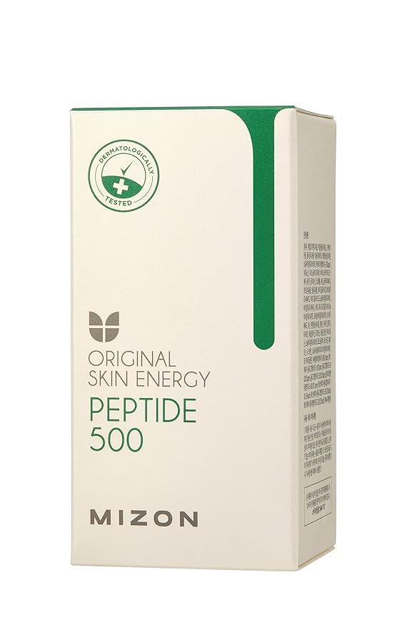 MIZON Peptide 500 Ampoule Peptides Adenosine Hyaluronic Acid Centella Asiatica Skin Elasticity Moisturizing Collagen Booster Korean Serum (1.01 fl. oz)
