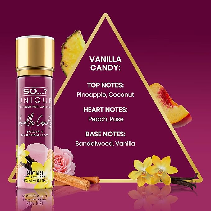 So...? Unique Body Mist - Sweet Pea for Women - 5.1 oz Body Mist - Pack of 2