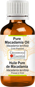 Greenwood Essential Macadamia Oil (Macadamia ternifolia) | Cold Pressed | Natural | Undiluted | For Diluting Essential Oils | For Skin & Massage | Men & Women | 15ml (0.50 oz)