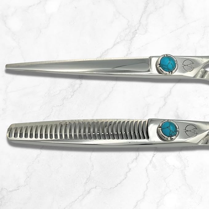 6.0 Inch Hair Shears Set (Cutting and Thinning Shears) - Professional Grade VG-10 Japanese Steel - Zen (Set)