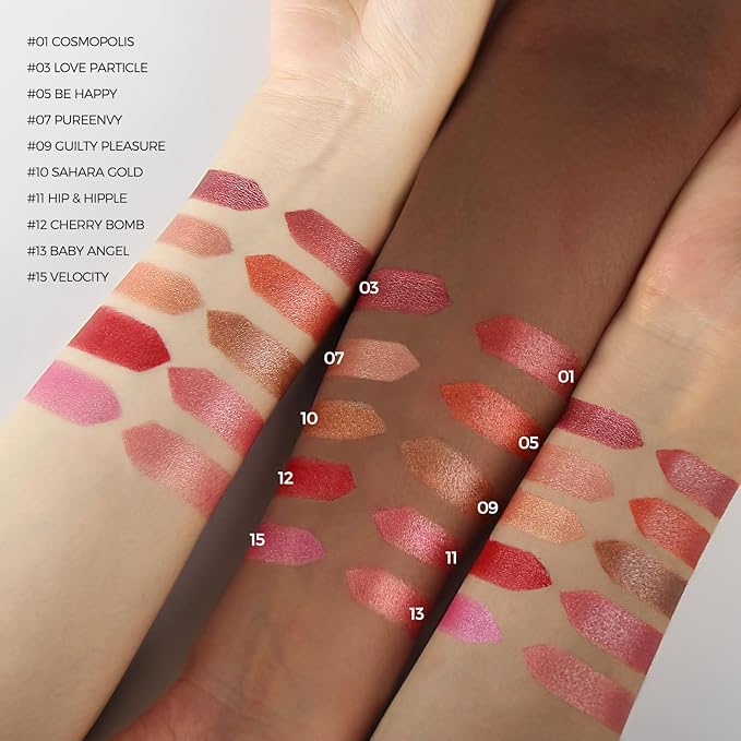 Anglicolor Glitter Pink Lipstick,High Impact Lipcolor,Lightweight Hydrating Formula Smooth and Non-Sticky,Metallic Lipstick For Women,Full-Coverage Lip Color (13 BABY ANGEL, 4g)