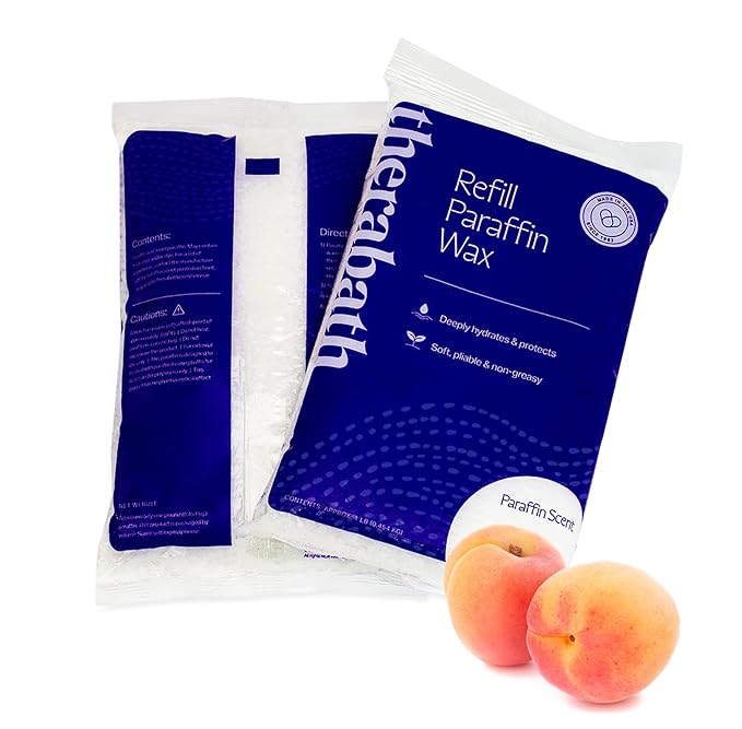 Therabath Paraffin Wax Refill - Thermotherapy - Use to Relieve Arthritis Discomfort, Stiff Muscles, & Dry Skin - For Hands, Feet, Body - Deeply Hydrates & Protects - Made in USA, 6 lb. PeachE
