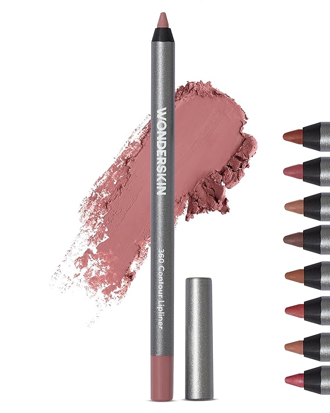 Wonderskin Lipliner Pencil - 360 Contour Lipliner, Long Lasting, Sharpenable, Waterproof and Transfer-Proof Nude Lip Liner Pencil (Blush)