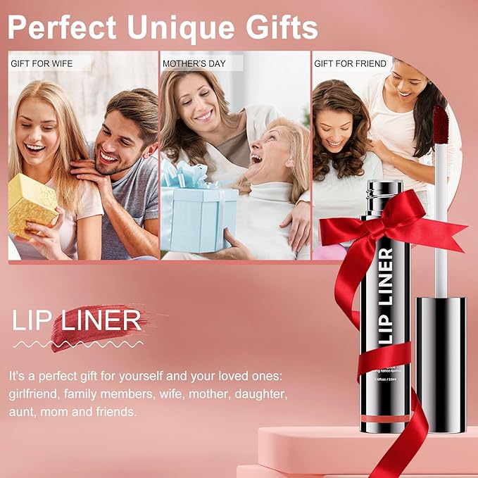 OETUIOW Lip Stain Peel Off - Lip Gloss Long Lasting and Waterproof Non-Stick Cup, Highly Pigmented Color Lip Makeup, Transfer-proof Lip stain for Women (Nude)