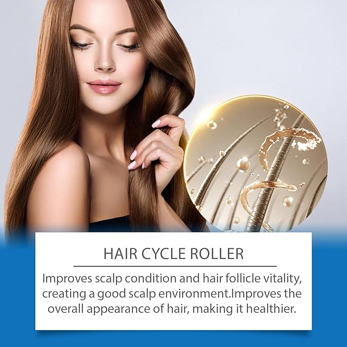 Hair Growth Serum Roll-On with Rosemary, Redensyl, Anagain for Men and Women, Reduce Hair Fall: Works on All Hair,Types 30ml