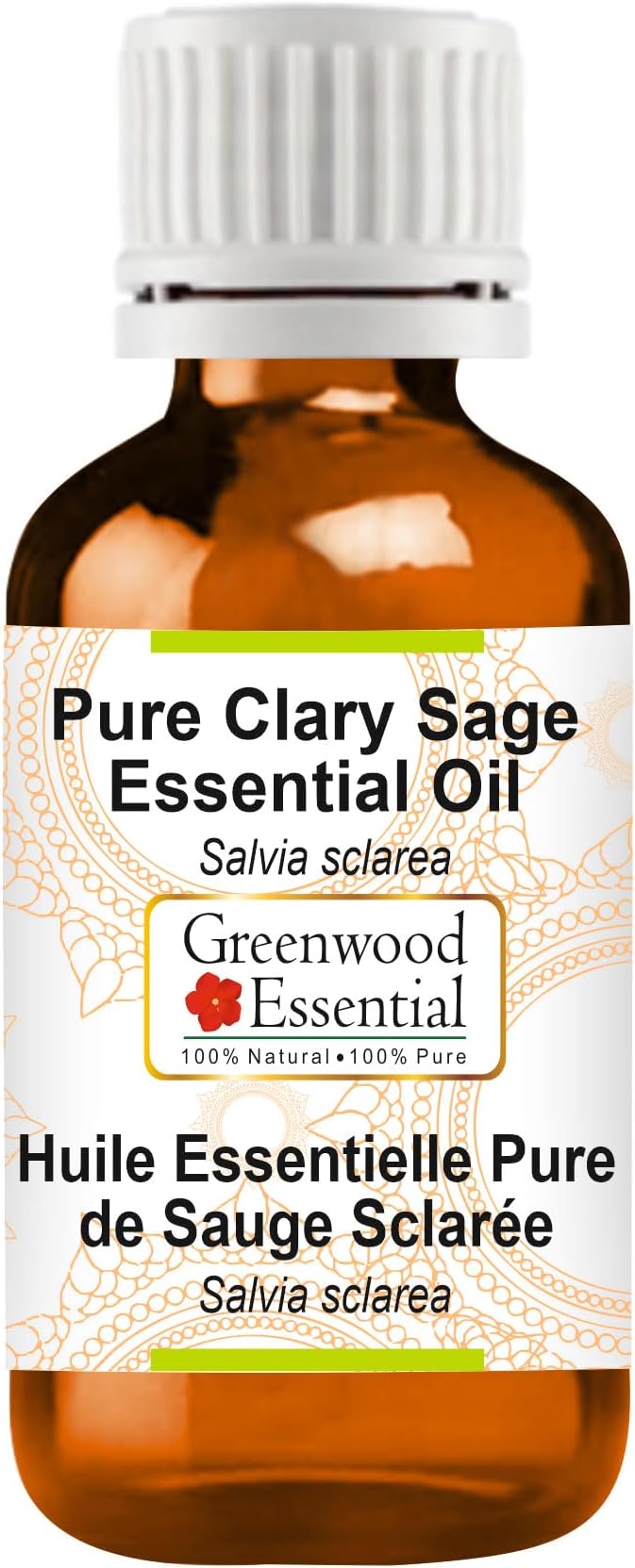 Greenwood Essential Pure Clary Sage Essential Oil (Salvia sclarea) Steam Distilled 15ml (0.50 oz)