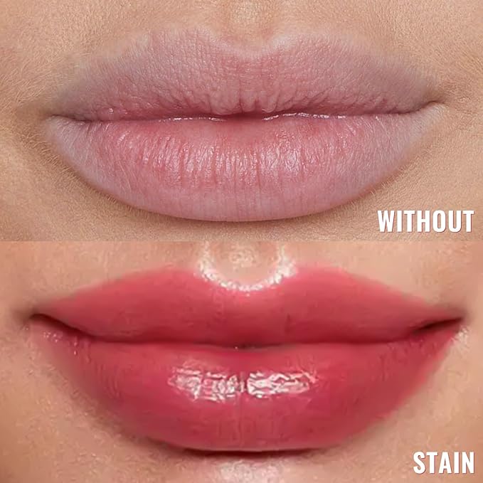Lip Stain - Lip Liner Stain, Long Lasting Peel Off Lip Stain, Natural Peel Off Lip Liner Stain with Tweezer, Easy to Use, Waterproof, Smudge-proof, Transfer-proof, Plumped