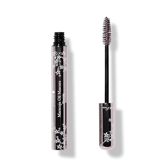 100% PURE Maracuja Oil Mascara Dramatic Intense Volume & Length Natural Fruit Pigmented Voluminous Eyelash Makeup No Clumping, Smudging or Flaking - Vegan, Blackberry Color - 0.35 oz