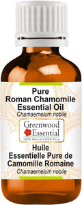 Greenwood Essential Pure Roman Chamomile Essential Oil (Chamaemelum nobile) Steam Distilled 2ml (0.06 oz)