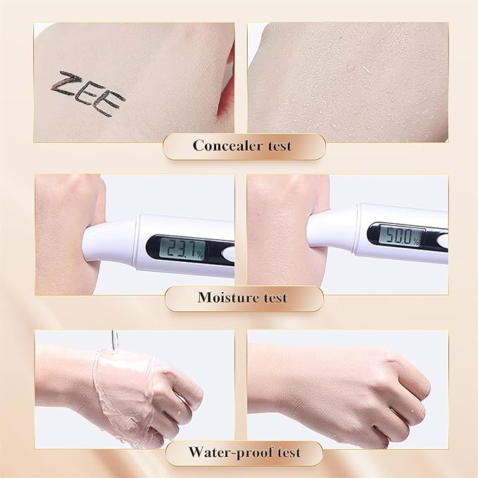 Mushroom Head Air Cushion CC Cream - BB Cream Face Makeup Foundation for Mature Skin Moisturizing Concealer Brighten Long-Lasting, Even Skin Tone for All Skin Types (2PCS Nude)