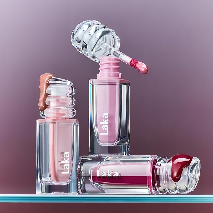 Laka Maxi Glayer Tint 3.8g/0.13oz., Glass Layer of Gloss, Ultra Glow & Vivid Layerable Pigments, High Shine Lip Oil, K-Beauty (#620 Tempo)