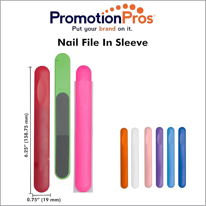 Nail File in Sleeve Add Customized with Text Name or Personalized Image $0.89 Each - Sold in Pack of 500 - Purple