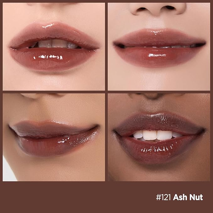 Laka Fruity Glam Lip Tint Mini Best Sellers, #120 Caffeine Rose, #121 Ash Nut, #108 Salty, #103 Humming