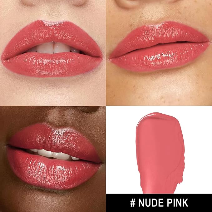 3Pc Moisture Lipsticks for Women Brown Nude Pink Lipstick Hydrate Tinted Lip Balm for Dry Cracked Lips Glossy Lip Color, MA55/58/62