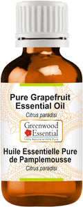 Greenwood Essential Pure Grapefruit Essential Oil (Citrus paradisi) Steam Distilled 10ml (0.33 oz)