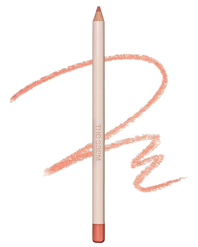 THESAEM Cover Perfection Lip Pencil - Slim, Easy-Blend & Overlip Makeup, Creamy Matte Lip Liner, Long-Lasting with Built-In Sharpener (08 Lusty)