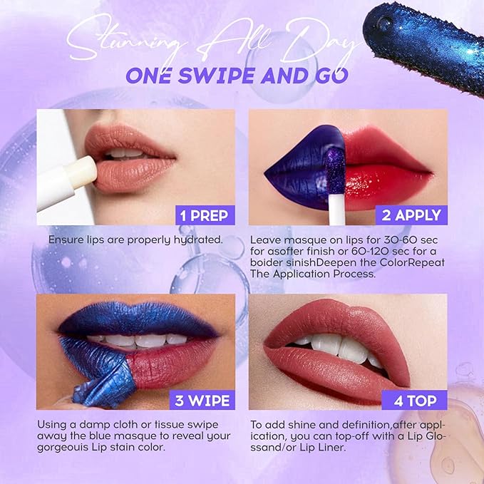 2025 New Peel Off Lip Stain Lip Tint, Matte Natural Mist Lip Tinted, Waterproof Long-Lasting Tear-off Lip Gloss, All-Day Vibrant Kiss-Proof Lip Stain,Smudge & Transfer Proof Lip Stains Masque（01# ）