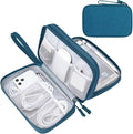 FYY Electronic Organizer, Large Travel Cable Organizer Bag Pouch Electronic Accessories Carry Case Portable Waterproof Double Layers All-in-One Storage Bag for Cable, Cord, Charger, Phone, Dark Green