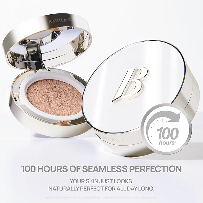 BANILA CO Covericious Ultimate Cover Cushion | Up to 100HR Long-Wear Foundation | 20 Shades for All Skin Tones | Matte & Lightweight Finish | Korean Cushion Foundation (14g / 0.49 oz), 17W FAIR
