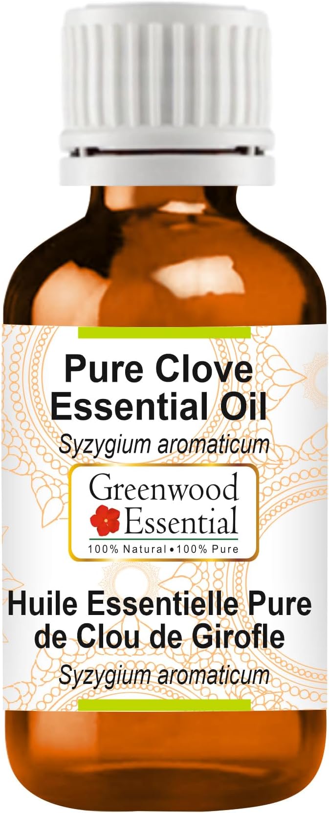 Greenwood Essential Clove Essential Oil (Syzygium aromaticum) Pure | Non-Sticky | Non-Greasy | Lightweight | Men & Women | All Skin Types | Steam Distilled 15ml (0.50 oz)