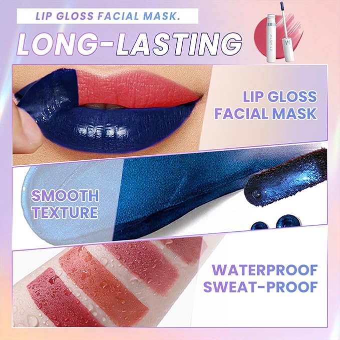 2025 New Peel Off Lip Stain Lip Tint, Matte Natural Mist Lip Tinted, Waterproof Long-Lasting Tear-off Lip Gloss, All-Day Vibrant Kiss-Proof Lip Stain,Smudge & Transfer Proof Lip Stains Masque (07#)