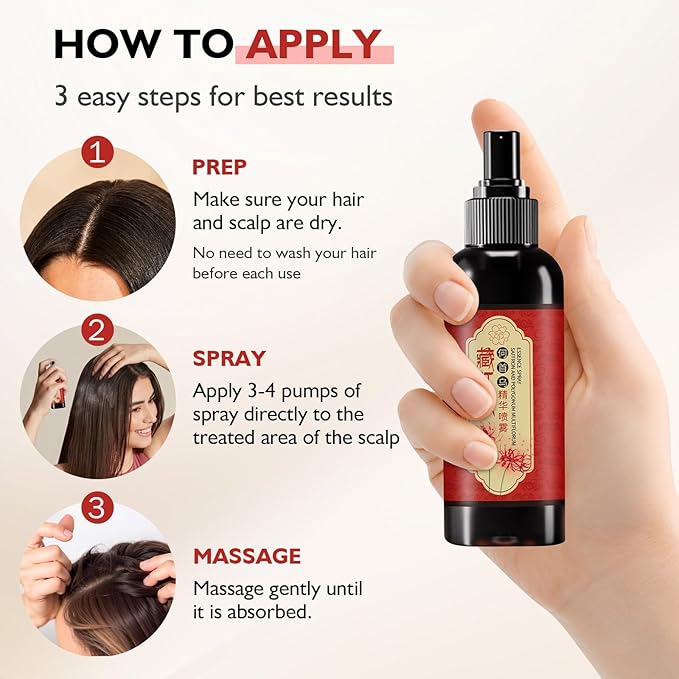 Saffron Hair Spray, Saffron Essence Spray for Hair Care, Nourishing Hair Care, Anti-Loss Root Strengthening, Improve Dryness and Frizz, Leaving Hairs Shiny Non-Frizzy (2 PCS)