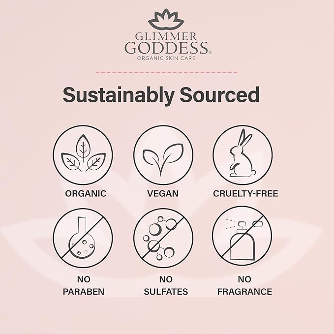 Glimmer Goddess Organic Whipped Body Butter for Women - Moisturizer Cream with Shea & Cocoa Butter, Almonds & Coconut Oil - Caribbean Breeze, 8oz