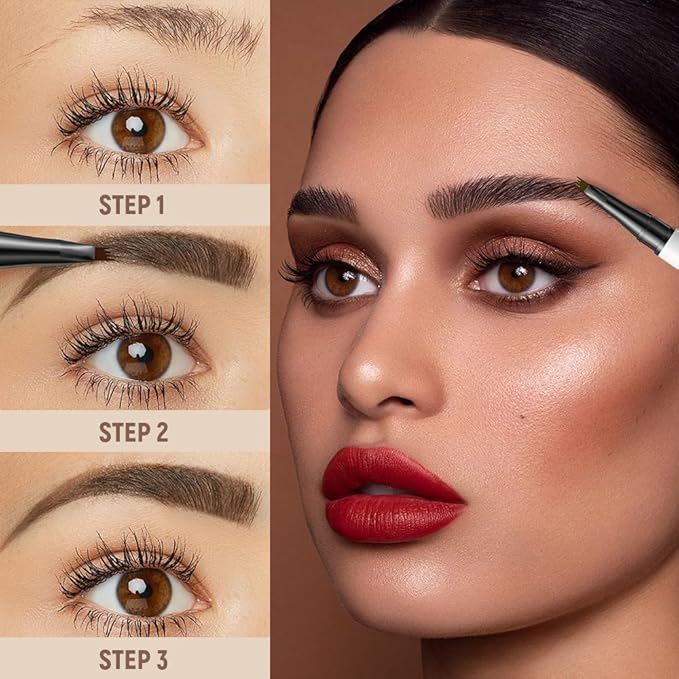 Eyebrow Pencil, Microblading Eyebrow Pencils for Women, Premium Magic 3D Waterproof Microblading Eyebrow Pen 4 Fork Tip Tattoo Pencil, Eye Brow Makeup Long-Lasting for Women (Dark Coffee)