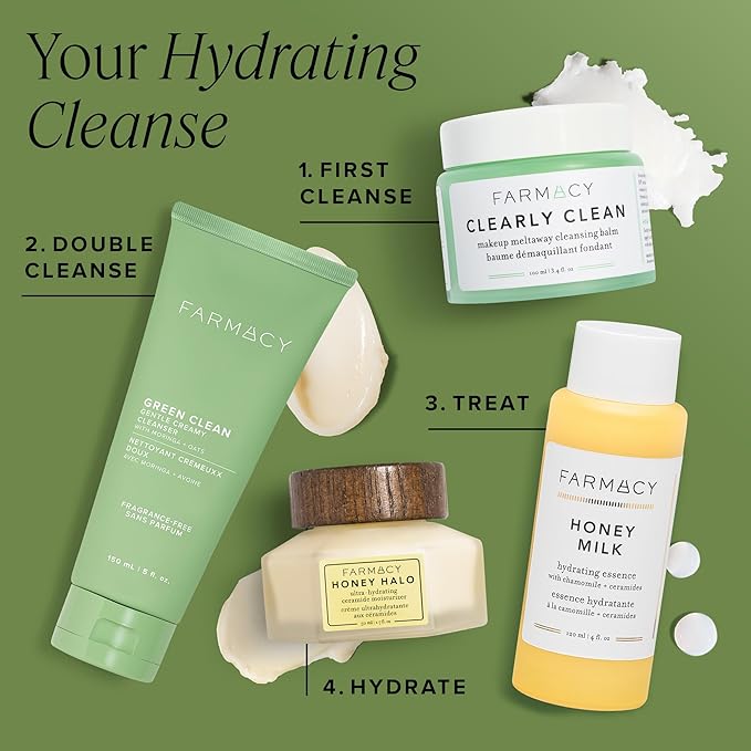 Farmacy Gentle Creamy Face Cleanser - Hydrating Facial Cleanser to Nourish & Help Remove Makeup & Impurities - Enriched with Aloe & Moringa Oil to Soothe, Purify & Refresh Skin (50ml)