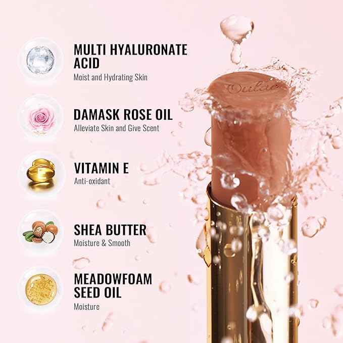 Oulac Color Rich Satin Lipstick - Nude Beige Full Coverage Lip Color, Creamy Silky-Smooth, Moisturizing, Satin Matte Finish, Infused With Shea Butter, Vegan & Clean Beauty, 4g, SG09 Buttercream