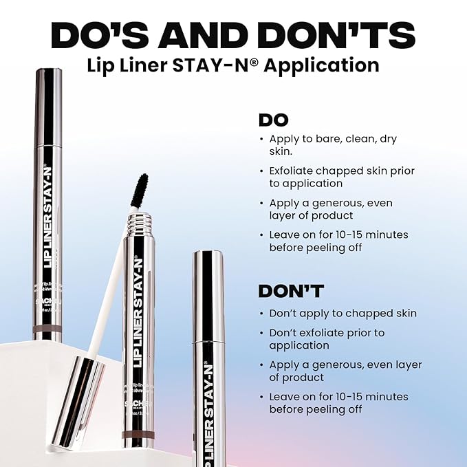 Sacheu Lip Liner STAY-N Peel Off Lip Stain — Long Lasting Matte Lip Tattoo Transfer Proof Lipstain Infused with Hyaluronic Acid & Vitamin E for All Skin Types — Vegan & Cruelty-Free, nOOHde