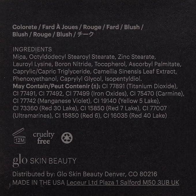 Glo Skin Beauty Blush (Sheer Petal) - Pressed Powder Blush for Cheeks, High Pigment Mineral Face Makeup Creates a Natural, Healthy Glow