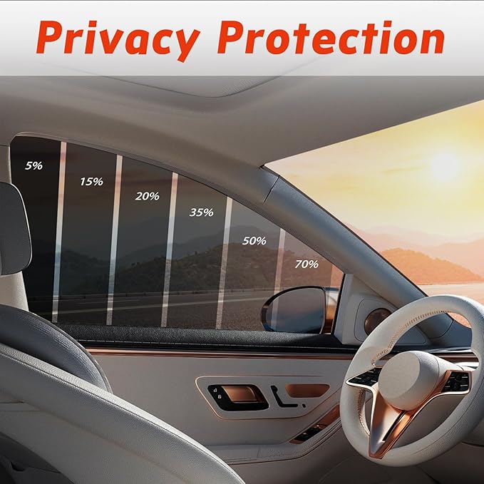 Ceramic Nano Ceramic Window Tint for Cars, Automotive Auto Car Window Tint Film for Car Privacy Film, VLT 15% Percent, Blocks UV/IR Rays, Heat/Glare, 30in-15ft