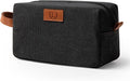 Janhavi Shaving Bag for Men Travel Waterproof, Engraved Initials & Wheat Ear, Make Up Bag,Groomsmen Gifts, Mens Toiletry Travel Bag, Men's Accessories Organizer, Gifts for Him(Dark Grey L)