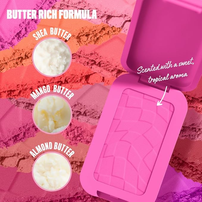 NYX PROFESSIONAL MAKEUP Buttermelt Powder Blush, Fade and Transfer-Resistant Blush, Up to 12HR Make Up Wear, Vegan Formula - My Butta Half