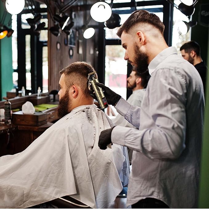 Professional Hair Clippers for Men Electric Haircut Kit Hair Trimmer Grooming Waterproof Rechargeable Close Cutting T Blade Trimmer USB Rechargeable Clippers for Hair Cutting (LED-Vintage Gold)