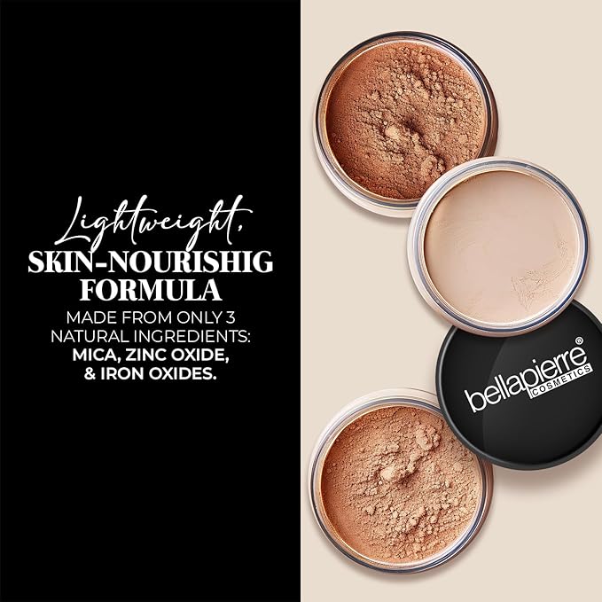 Bellapierre Mineral Foundation SPF 15 – Loose Powder Foundation, Full Coverage Mineral Makeup with Matte Finish – Vegan, Cruelty Free, Hypoallergenic, Oil & Talc Free – 0.32 oz - Ivory