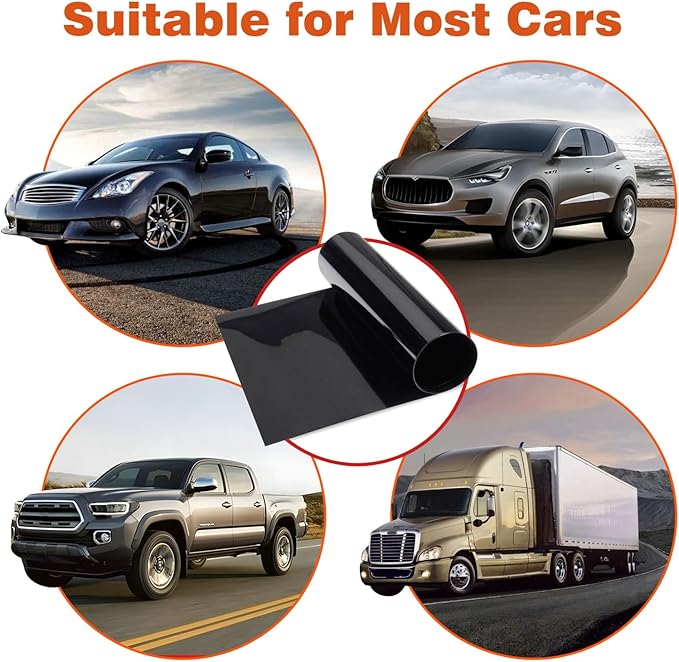 Car Window Tint Film-20% VLT Premium Cabon Tinting Roll | 36IN x 15FT| UV Shielding| Heat Resistance| Enhanced Privacy| Scratch Resistant| Professional Quality Window Tint Film for Auto