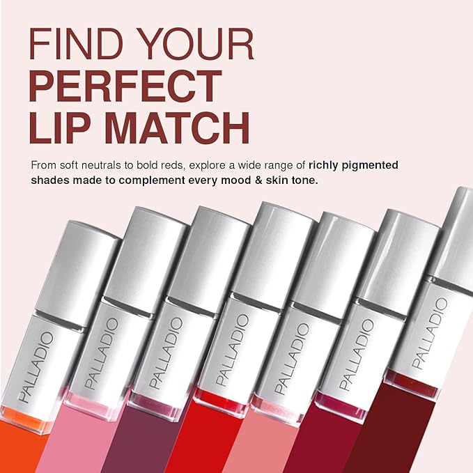 Palladio Herbal Lipstick, Rich Pigmented and Creamy, Infused with Aloe Vera, Chamomile & Ginseng, Prevents Lips from Drying, Combats Fine Lines, Long Lasting Lipstick, Angelica