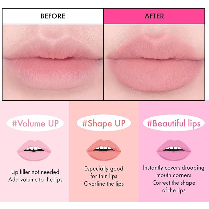 Amuse Seoul Lip Smudger (02 ROSE) | nude rose | lip liner, matte, creamy, soft, velvety, cruelty-free, lipcare, long-lasting, multiuse, vegan