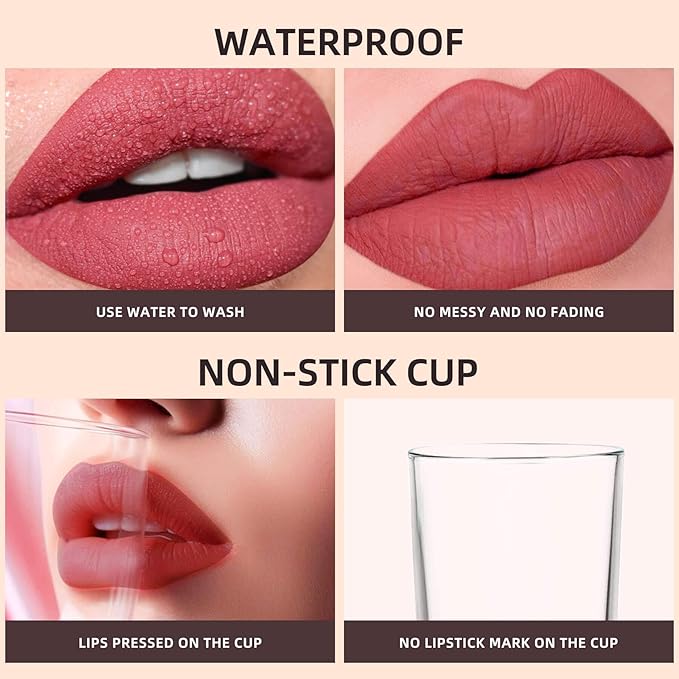 Pearl White Liquid Lipstick - Long Lasting, Smudge Proof, Transfer Resistant Lip Color, Waterproof, Non-Transfer Formula (Infinite Illusion)