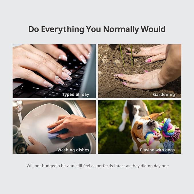BTArtbox Press On Nails Short Ombre- Flower Almond Press On Nails with Glue for Women, Opaque Soft Gel Glue On Nails in 16 Sizes - 32 Stick On Nails Kit, Garden Party