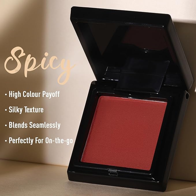 UCANBE Red Single Eyeshadow Palette, Highly Pigmented Matte Eye Shadow Powder, Professional Long-Lasting Waterproof Makeup Palette