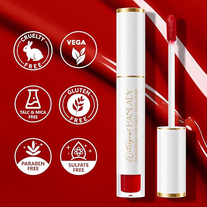 Nude Berry Dark Red Lipstick 3Pc Long Lasting Lipsticks for Women Pigmented Smudgeproof Transferproof Vegan Cruelty Free Lip Color, A61/66/48