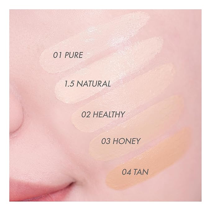 Amuse SEOUL DEW POWER VEGAN CUSHION ([REFILL] 01 PURE) | Dewy, glow, long-lasting, clean beauty, lightweight, natural look, foundation for sensitive skin, hydrating cushion
