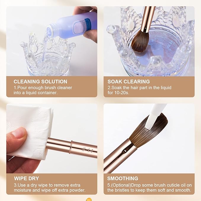 Acrylic Nail Brush Size 4,KEMEISI 100% Pure Kolinsky Nail Art Brushes Sturdy Handle Oval Shaped Acrylic Powder Nail Design Tools for Professional Manicure DIY Home Salon (Gold)